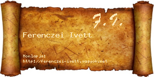 Ferenczei Ivett névjegykártya